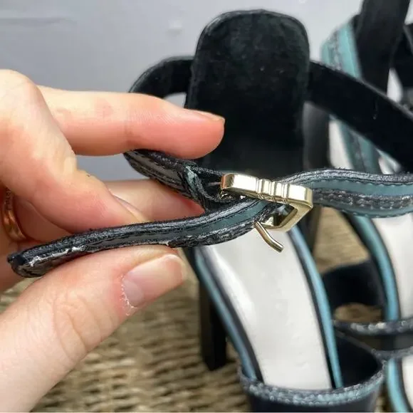 JASON WU Snakeskin Leather Strappy Heels Womens Size 36.5 Italy Party Elevated - Picture 9 of 9